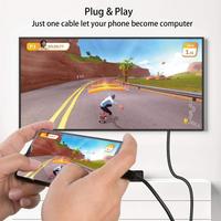 Câble USB C Type C vers VGA de 1,8 m, 1080P 60Hz, USB 3.1 vers VGA pour MacBook Pro, écran TV, projecteur