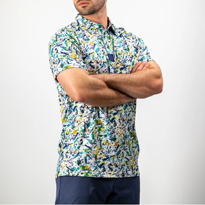 <span class=keywords><strong>T</strong></span>-shirt de golf personnalisé en polyester et élasthanne avec logo imprimé, design de marque, séchage rapide, polos de golf pour hommes de haute qualité - Product Image 2