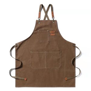 Wholesale Canvas Cafe Attendant <b>Apron</b> Uniform, Suitable for Both Men and Women, <b>Kitchen</b> <b>Apron</b> - Product Image 2