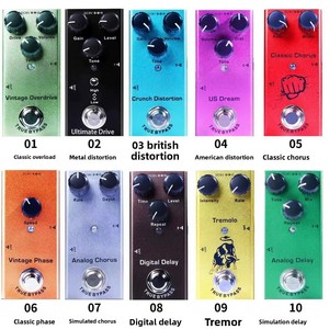 Pedal de Efectos para Guitarra <span class=keywords><strong>El</strong></span>éctrica de Venta Directa de Fábrica: Distorsión, Delay/Chorus/Tremolo con Control de Perillas, Profesional, Individual - Product Image 1