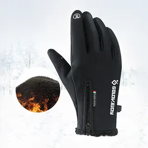 Top Qualité mode coupe-vent imperméable chaud hiver vélo gants de moto gants antidérapants hiver Personnaliser Logo En Gros - Product Image 6