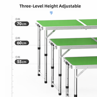 Table pliante d'extérieur au design moderne en alliage d'aluminium pour la terrasse, la salle à manger, le barbecue – Mobilier d'extérieur fabriqué