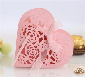 Boîtes cadeaux pour bonbons <span class=keywords><strong>et</strong></span> chocolats avec ruban, 25/50/100 pièces, emballage pour mariage, décoration, boîte à dragées - Product Image 3