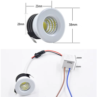 Spot LED Mini 3W encastrable pour plafond, vitrine et armoire, AC110-220V, idéal pour chambre et cuisine - Vente Flash