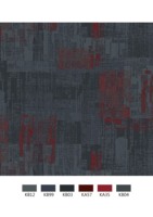 Dalles de moquette jacquard Kaili New Element Loop Pile en nylon lavable, résistant aux taches, avec dos en PVC pour sols commerciaux, résidentiels et de bureaux