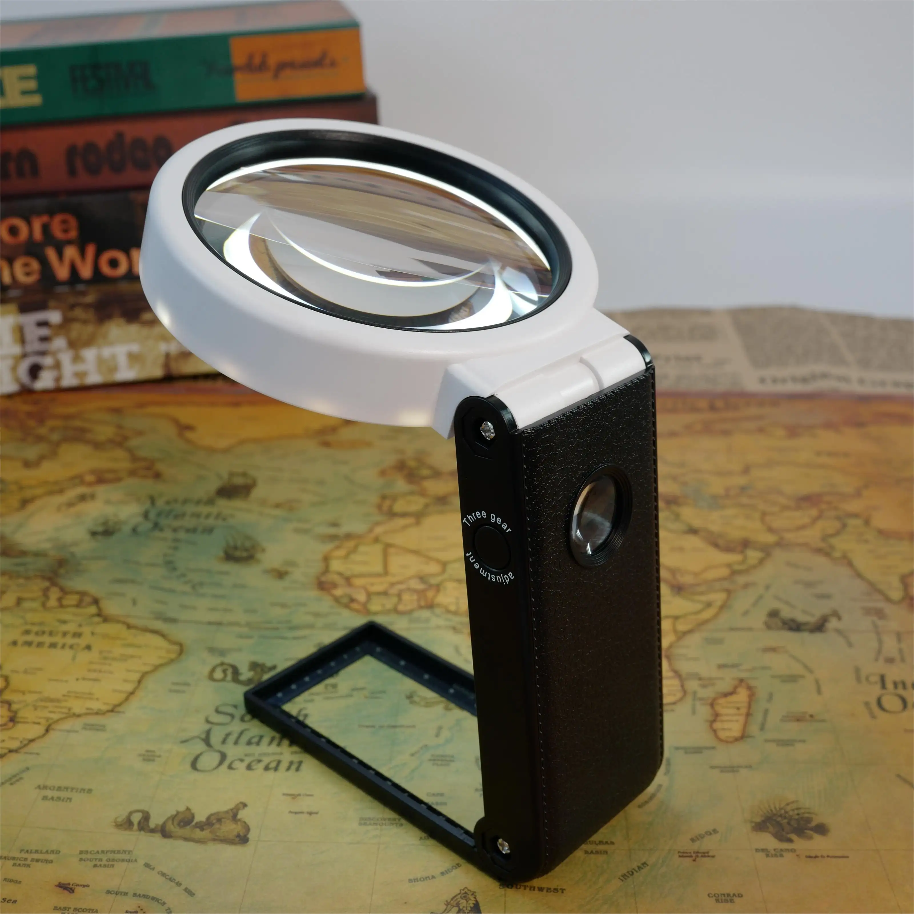 10X 25X Magnifying Glass With Light And Stand Folding Design 32 Led Luminous Magnifying Glass By Battery Or USB