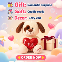Peluche chien personnalisée en usine, jouet doux surprise, peluches chien cœur d'amour, animaux en peluche mignons rembourrés pour la décoration et les cadeaux