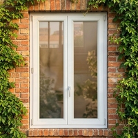 Ventanas Francesas Modernas de Aluminio con Doble Acristalamiento, Vidrio Templado Low-E, Aislamiento Térmico, Calificadas por Energy Star