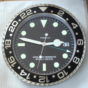 Đồng hồ treo tường kim loại thiết kế sang trọng, mặt số thạch anh, kiểu dáng <span class=keywords><strong>analog</strong></span>, trang trí văn phòng, độc đáo, có kính phóng đại, hiện đại, đồng hồ đeo tay và đồng hồ treo tường - Product Image 1