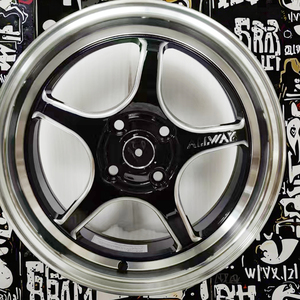 Jantes en aluminium Deep Dish Super Légères 15x7 ET35 Haute Performance 4X100 5 branches Design Rouge Usiné État Neuf - Product Image 1