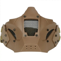 Iron Warrior Moto CS Party Demi-masque de protection tactique Adapté au casque rapide