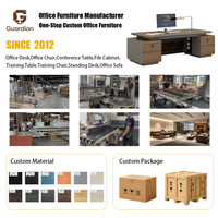Scrivania da Ufficio Ergonomica Intelligente Personalizzabile, Regolabile in Altezza, di Lusso, Moderna, per Manager, CEO ed Executives, con Cassetto Portaoggetti