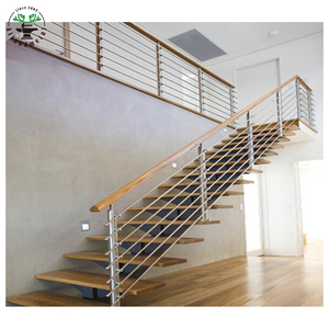 Cassa per scale prefabbricata mono stringer per scale da interno con ringhiera per scale in acciaio inossidabile - Product Image 1