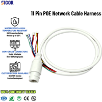 Câble LAN POE 11 conducteurs en PVC personnalisé OEM IP67 pour systèmes de caméras IP d'ordinateurs et d'appareils électroménagers