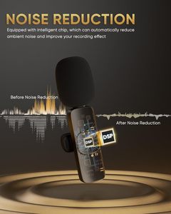 Su misura portatile riduzione del rumore microfono senza fili K9 K8 senza fili Lavalier microfono antivento per la trasmissione Live all'aperto