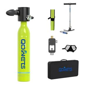 QDNETS Portable Diving Air Tank 1.25kg Aluminum 6061 High Pressure Submersible Equipment Kit for Adult Diving - Product Image 1