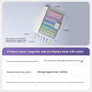 Nouvelle Tableau d'affichage magnétique portable pour ongles, double couche en acrylique, produit professionnel d'usine, vente chaude - Product Image 4