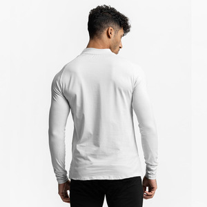 OEM/ODM男士性能男士健身风格长袖弹力棉氨纶t恤 - Product Image 2