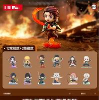 Les plus populaires : Série de figurines de combat Demon Slayer originales (12 pièces/ensemble) – Boîte mystère de jouets en peluche de collection Anime