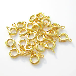 Cierres de Resorte de Latón Plateado y Dorado de 6 mm, Cierres Redondos, Anillo Abierto para Fabricación de Joyas, Pulseras y Collares - Product Image 3