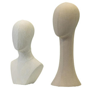 Factory <span class=keywords><strong>Outlet</strong></span> abstracto sin pelo para joyería sombrero y bufanda cubierta de tela de exhibición cabeza de maniquí abstracto - Product Image 1