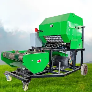 Straw rolling machine silage packing machine mini round hay baler and wrapper price for sale