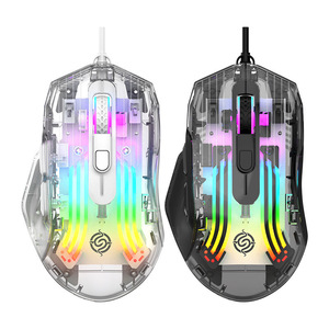 K-Snake Q16 Souris de jeu filaire illuminée entièrement transparente pour ordinateurs portables de jeu et ordinateurs de bureau-Vente en gros - Product Image 1
