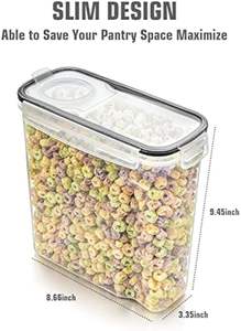 Ensemble de boîtes de rangement hermétiques transparentes pour cuisine, réfrigérateur, garde-manger, riz, céréales, œufs, en plastique, avec couvercle - Product Image 2