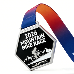 Médaille de championnat personnalisée en alliage de zinc émaillé couleur 2026 pour <span class=keywords><strong>course</strong></span> cycliste, design sur mesure haut de gamme, moulée sous pression - Product Image 2