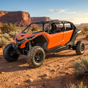 Vehículo Todoterreno Cf Moto ZFORCE Z10-4 Nuevo, Naranja y Negro, con Neumáticos Grandes, Diseño de Techo Abierto, Construcción de Plástico - Product Image 3
