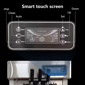 Nhà sản xuất giá xách tay nhà mềm phục vụ máy làm kem thương mại 2 + 1 hương vị dọc Máy làm kem giấy chứng nhận CE - Product Image 4