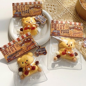 Jouet à presser en forme d'ours en peluche au toucher beurré, anti-stress, en plastique, emballage en sachet et boîte surprise - Product Image 2