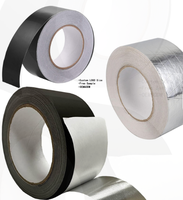 Ruban adhésif en aluminium noir imperméable et résistant à l'eau, activé par l'eau, pour conduits de climatisation (ventilation, chauffage, air conditionné) - Vente en gros