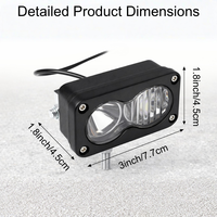 Universelles 8AA Batteriegehäuse Baja Light LED-Scheinwerfer, DIY Nachrüstsatz, Bernsteinweiß, Plug & Play für E-Bike Fahrrad MTB Offroad