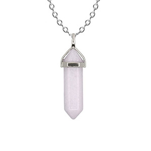 Collares de cristal para mujer, colgante de cristal, collar de piedras preciosas para curación de energía espiritual, colgante Hexagonal, adivinación para hombres - Product Image 4