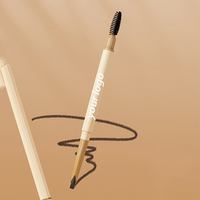 Crayon à sourcils 2-en-1 Vegan imperméable à l'eau Brosse haute Cosmétiques Maquillage des yeux Double tête Styling Slim Design Permanent Brow Enhancer