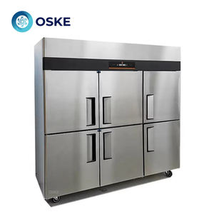 Congelador Vertical de Acero Inoxidable de Gran Capacidad con 6 Puertas, Refrigerador Comercial para Cocina, Nuevo Modelo 2025 - Product Image 3