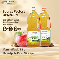 Vinaigre de cidre de pomme fermenté naturel pur, à base de pulpe de fruits, pour une consommation quotidienne saine et pour les mélanges de boissons