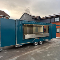 Remorque de cuisine mobile de style conteneur industriel de 16 pieds, camion de restauration rapide, remorque de restauration rapide à vendre aux États-Unis et au Royaume-Uni