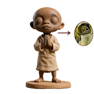 Figurine de <span class=keywords><strong>Bouddha</strong></span> à tête oscillante - Artisanat en résine sereine pour la méditation et la décoration intérieure - Product Image 2