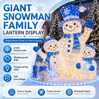 Riesige Schneemann-Familien-Laterne für Winterwunderland Weihnachts-Einkaufszentrum-Dekoration