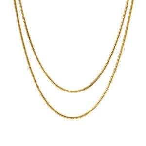 Zogxin Layered Necklace 18K Gold Plated Stainless Steel Chain Three Layer Stackable For Women - Product Image 5