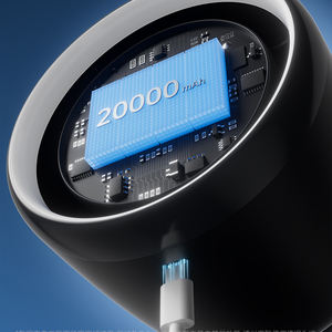 مروحة عربة أطفال محمولة قابلة لإعادة الشحن مع شاشة ليد إضاءة ليلية ، إكسسوارات مقاعد دوارة - Product Image 6