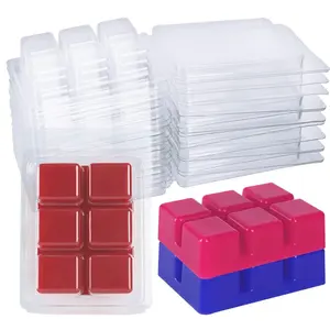 사용자 정의 왁스 용융 조가재 투명 플라스틱 PET 왁스 용융 조가재 왁스 용융 양초 상자 6 캐비티 DIY 양초 상자