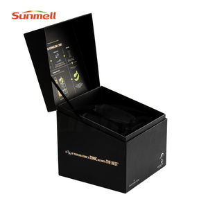 <span class=keywords><strong>Coffret</strong></span> cadeau personnalisé de bouteilles et verres à liqueur de <span class=keywords><strong>Gin</strong></span> et <span class=keywords><strong>Tonic</strong></span> de haute qualité Boîte en papier rigide cubique d'emballage - Product Image 3