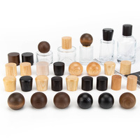 Set Tutup Botol Parfum Kayu Ash Berbagai Jenis, Dapat Disesuaikan, Dapat Didaur Ulang, Bentuk Segitiga, Ukuran Port 1/2 inci