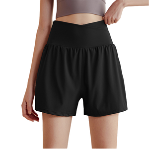 Shorts Deportivos Transpirables y Ecológicos para Mujer, Shorts de Yoga y Ciclismo de Cintura Alta con Cierre Elástico y Estampado Moderno - Product Image 1