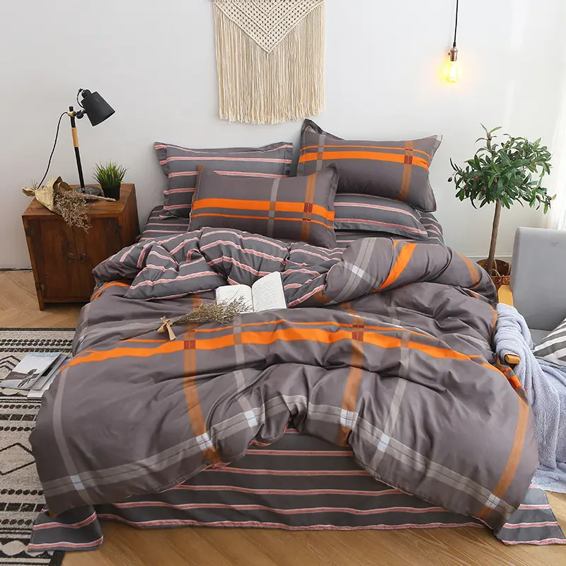 Stok Bedsheets yatak % 100% pamuk setleri, toptan çarşaf yatak örtüsü seti/