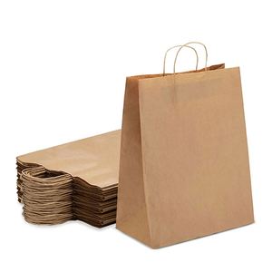 Bolsa de Compras de Papel Kraft con Asa y Logotipo Personalizado, Precio al por Mayor en China, KM - Product Image 1