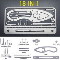 Outils portables multifonctionnels en acier inoxydable, étanches, pour le camping, la survie en plein air, la pêche, la randonnée, équipement EDC